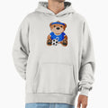 Soccer Player Teddy Bear Hoodie - Minimalist Print for Adults - T-Shirt, Sweatshirt, Hoodie