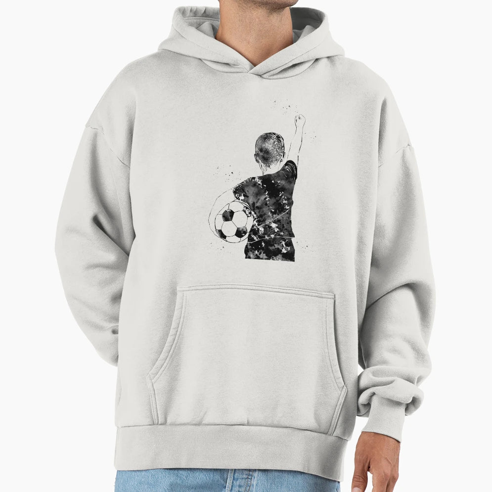 Soccer Player Little Hoodie - Casual Everyday Wear Unisex - T-Shirt, Sweatshirt, Hoodie