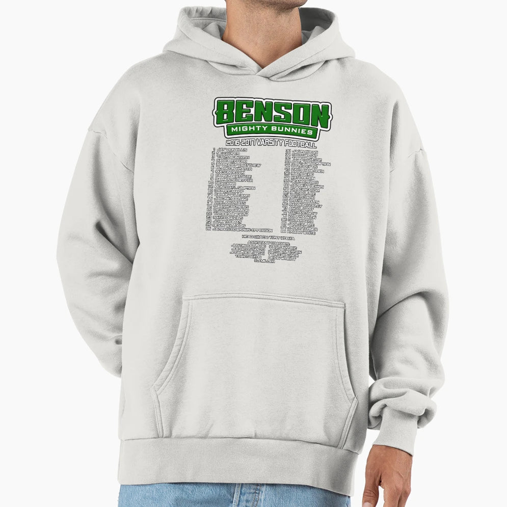 Mighty Benson Bunnies Omaha Benson Hoodie - Novelty Apparel for Adults - T-Shirt, Sweatshirt, Hoodie