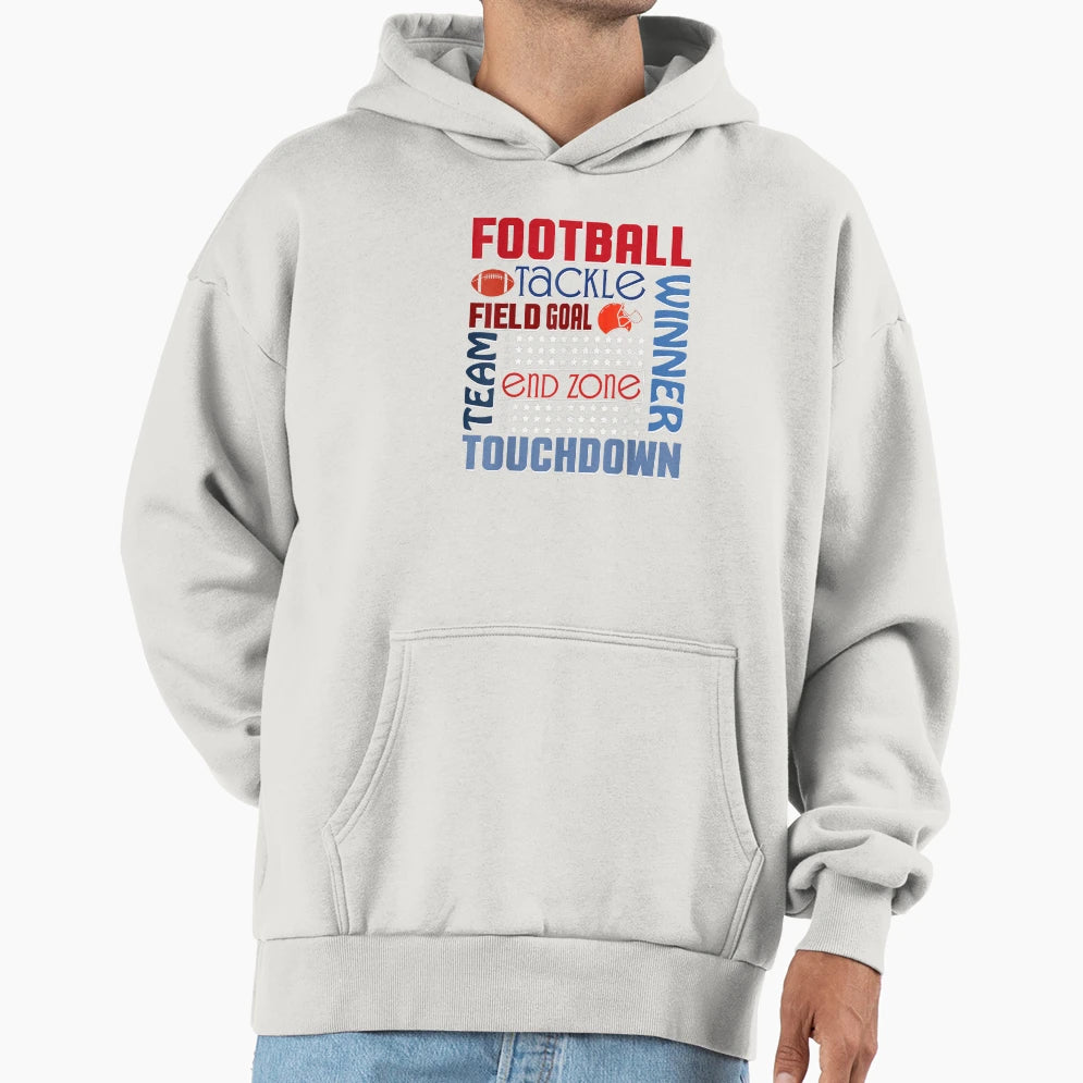American Football Lover Football Fan Hoodie - Graphic Print for Adults - T-Shirt, Sweatshirt, Hoodie