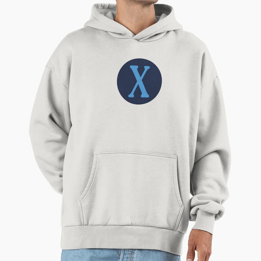 Letter X Monogram Hoodie - Trendy Graphic for Adults - T-Shirt, Sweatshirt, Hoodie