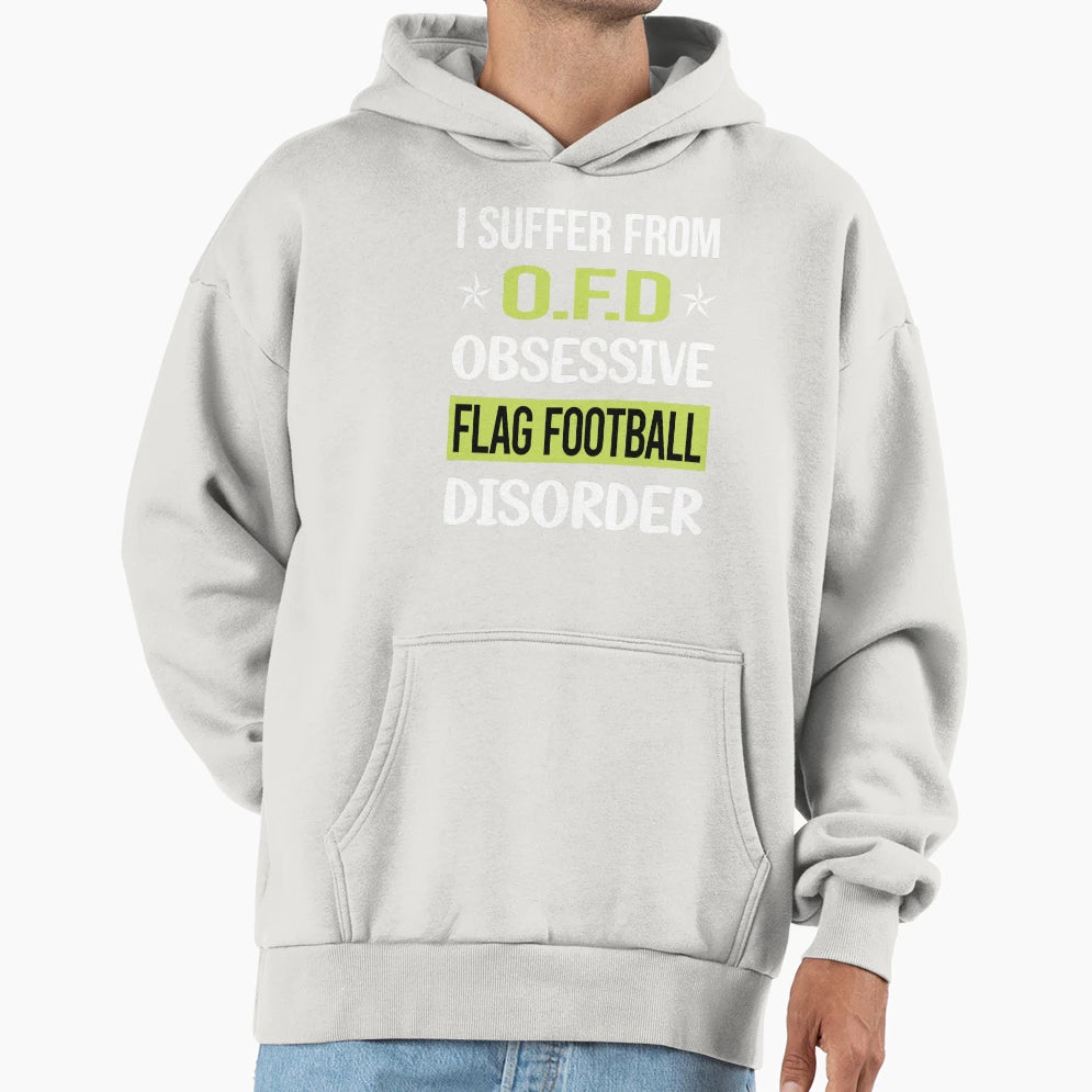 Obsessive Love Flag Football Hoodie - Unique Graphic Men Women - T-Shirt, Sweatshirt, Hoodie