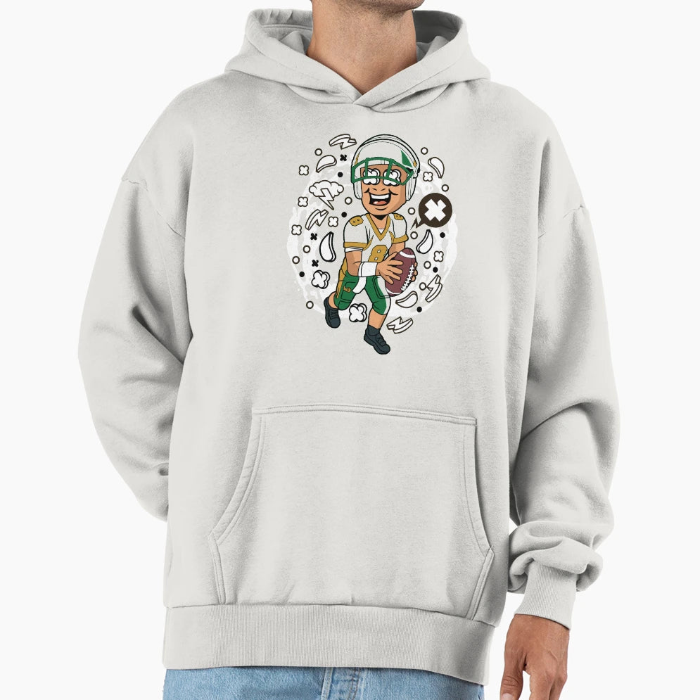 Football Player Hoodie - Graphic Print Men Women - T-Shirt, Sweatshirt, Hoodie