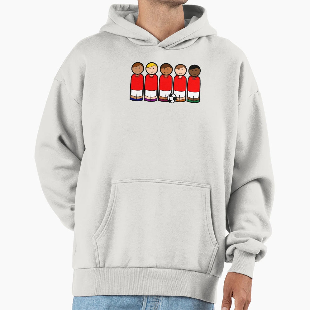 Soccer Football Wooden Peg Dolls Hoodie - Graphic Print Men Women - T-Shirt, Sweatshirt, Hoodie