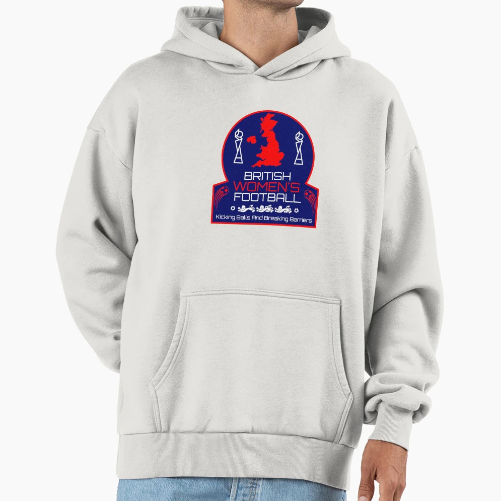 British Womens Football Soccer Hoodie - Casual Everyday Wear Men Women - T-Shirt, Sweatshirt, Hoodie