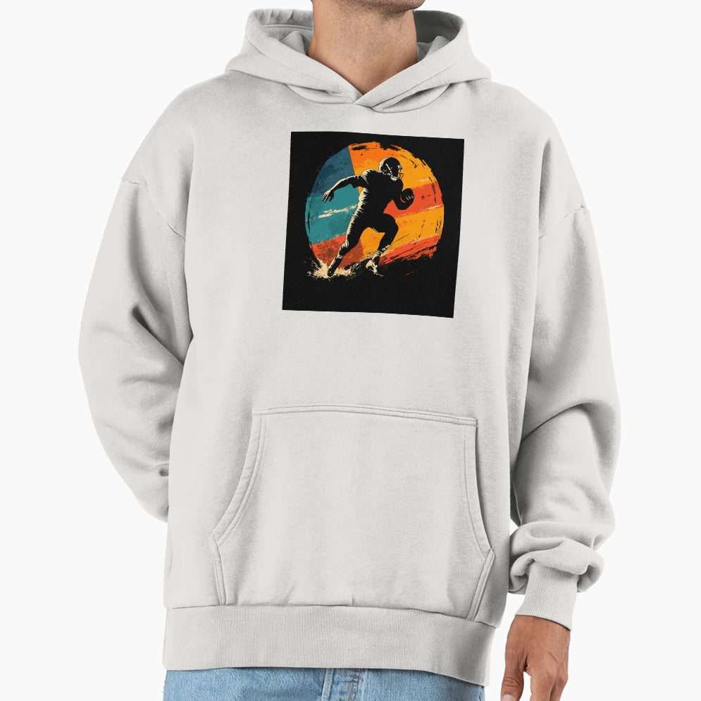 American Football Player Hoodie - Fun Novelty Design Men Women - T-Shirt, Sweatshirt, Hoodie