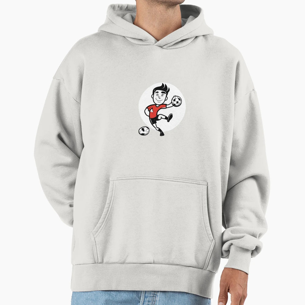Footballer Hoodie - Streetwear Style Men Women - T-Shirt, Sweatshirt, Hoodie