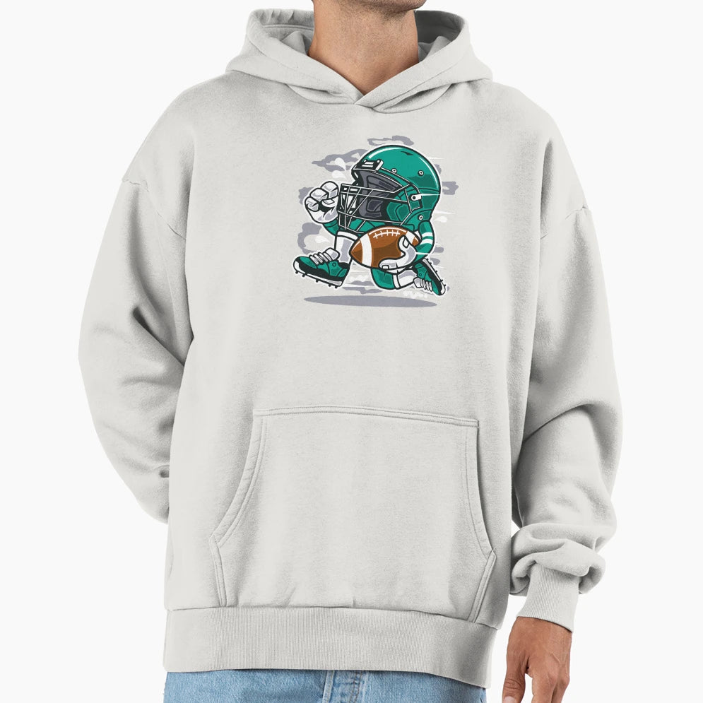 Football Player Hoodie - Minimalist Print Unisex - T-Shirt, Sweatshirt, Hoodie
