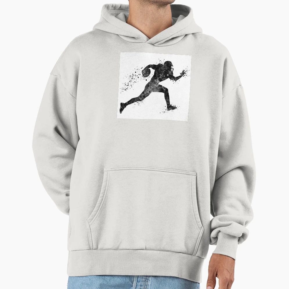 American Football Player Black And Hoodie - Trendy Graphic for Adults - T-Shirt, Sweatshirt, Hoodie