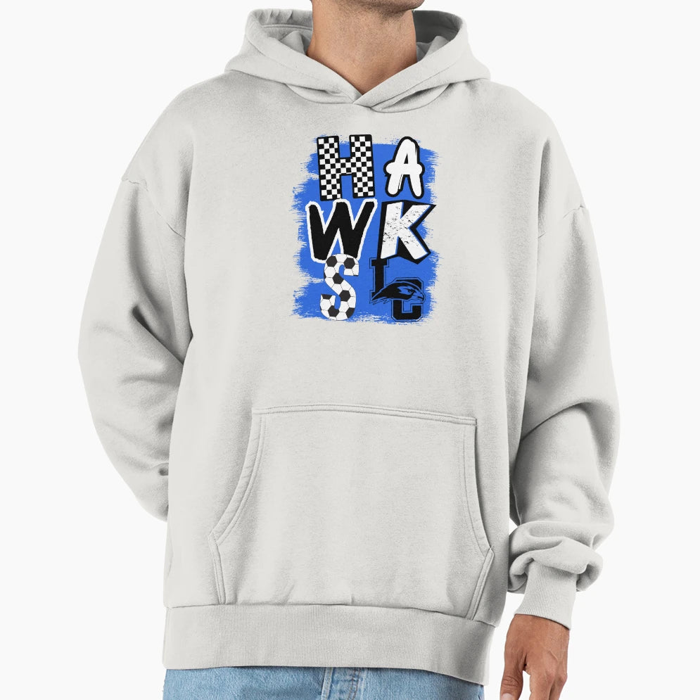 Hawks Soccer Hoodie - Fun Novelty Design Men Women - T-Shirt, Sweatshirt, Hoodie