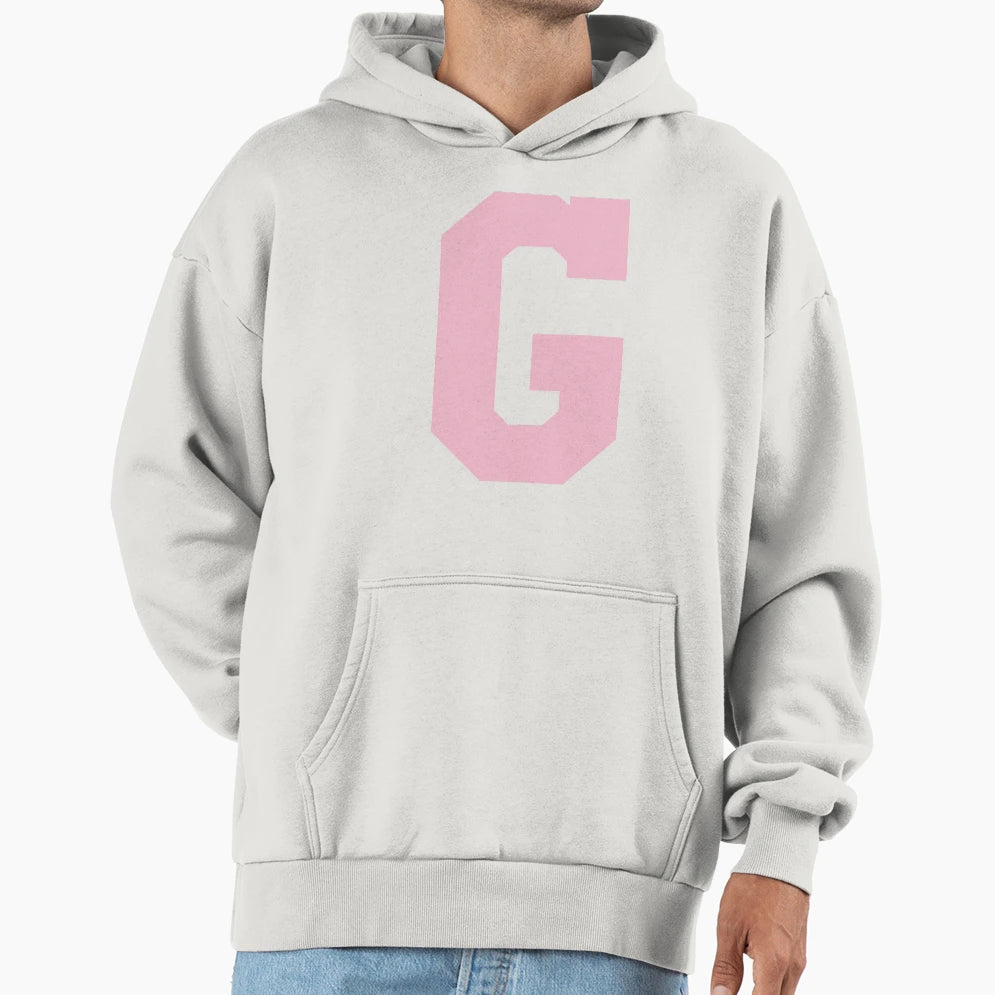 Alphabet Rose G Sports Letter G Hoodie - Minimalist Print Unisex - T-Shirt, Sweatshirt, Hoodie