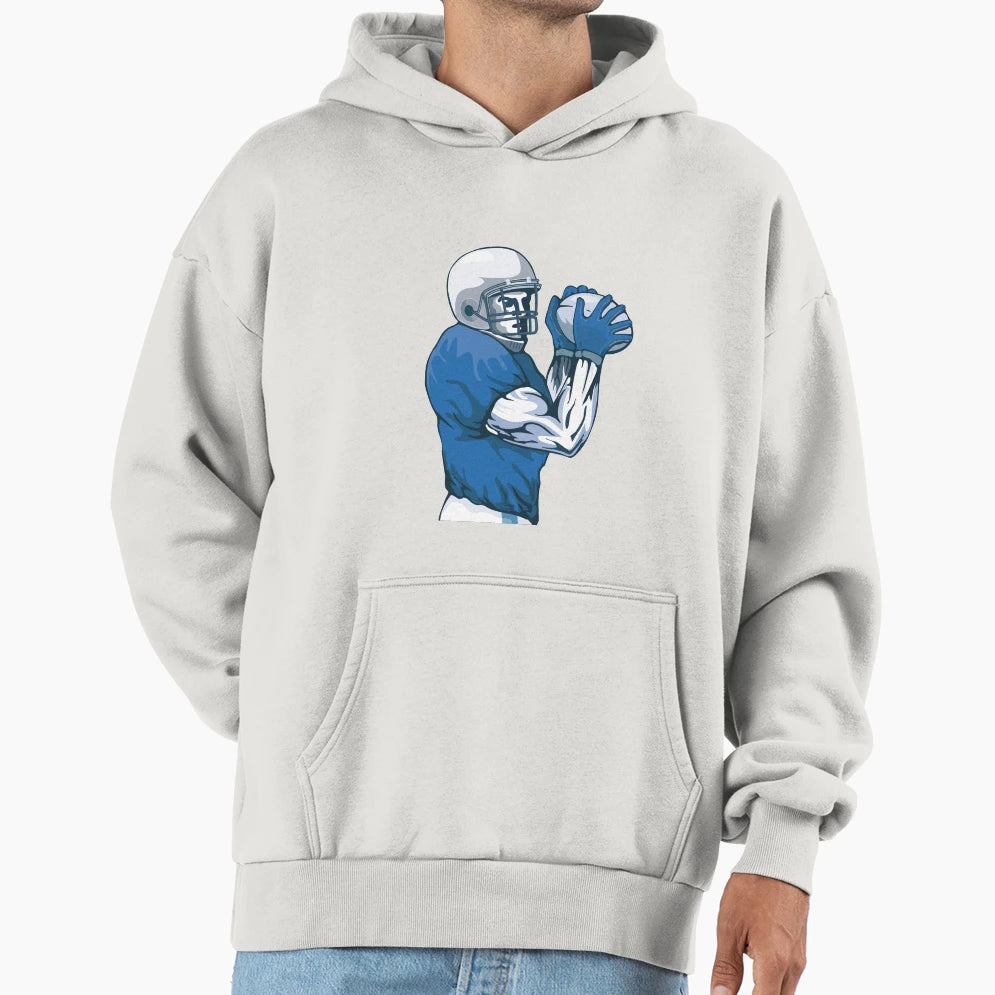 Football Player Hoodie - Streetwear Style Men Women - T-Shirt, Sweatshirt, Hoodie
