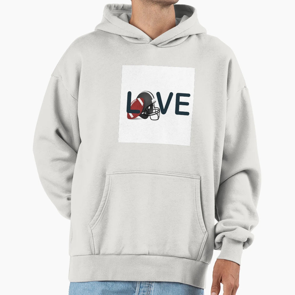 Love Football Hoodie - Aesthetic Graphic for Adults - T-Shirt, Sweatshirt, Hoodie