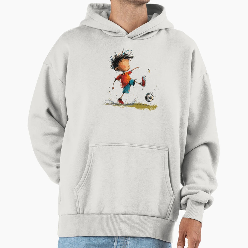 Little Playing Soccer Hoodie - Novelty Apparel Men Women - T-Shirt, Sweatshirt, Hoodie