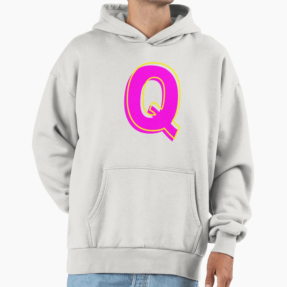 Q Your Name Your Letter Hoodie - Aesthetic Graphic Unisex - T-Shirt, Sweatshirt, Hoodie