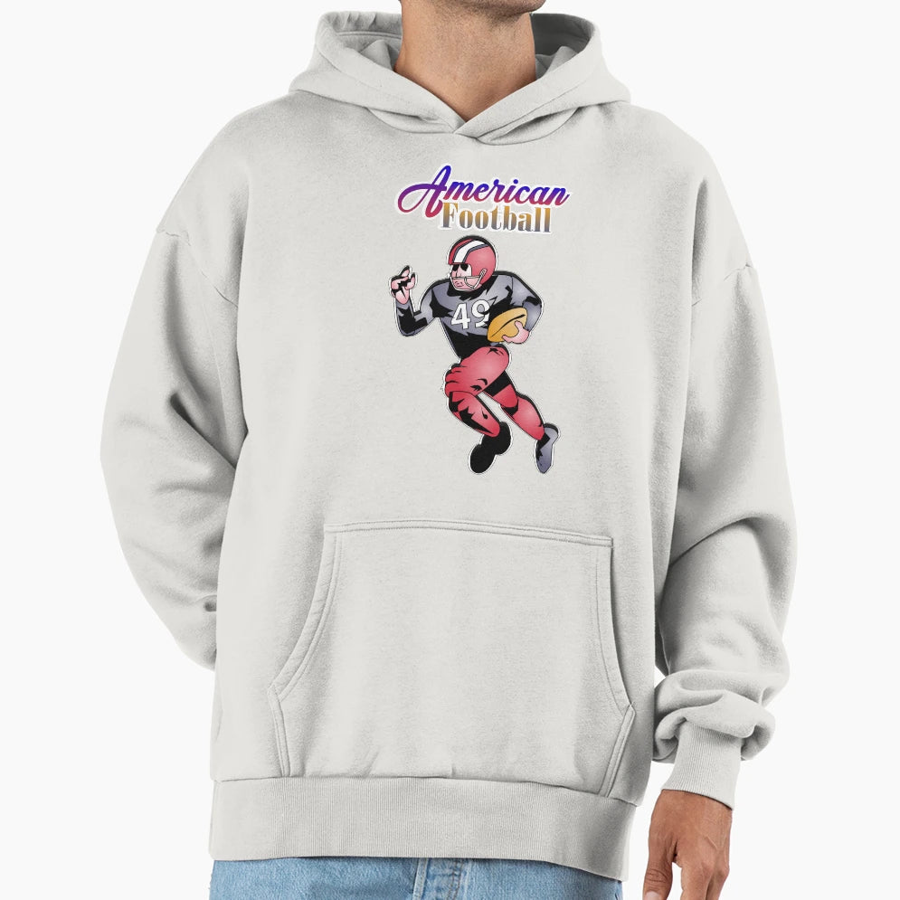 American Football Illustration Hoodie - Unique Graphic for Adults - T-Shirt, Sweatshirt, Hoodie