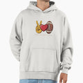 Fantasy Football Peace Love Hoodie - Custom Art Print Men Women - T-Shirt, Sweatshirt, Hoodie