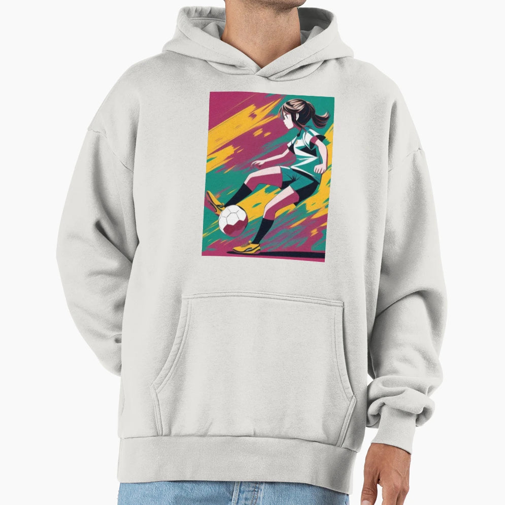 Playing Soccer Football Player Anime Hoodie - Aesthetic Graphic Men Women - T-Shirt, Sweatshirt, Hoodie