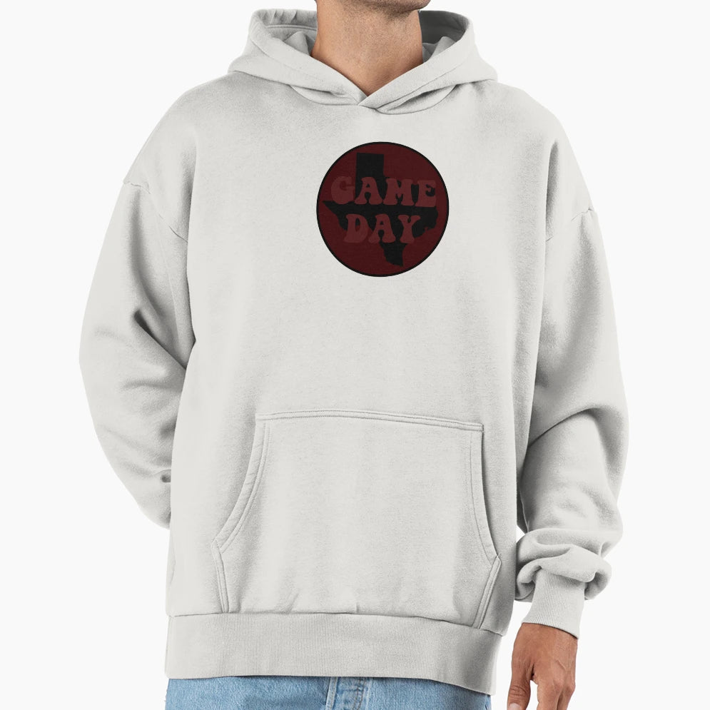 Maroon Texas Game Day Hoodie - Graphic Print for Adults - T-Shirt, Sweatshirt, Hoodie