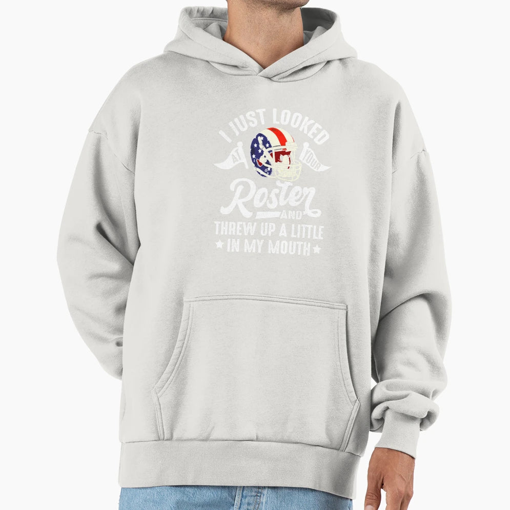 Funny Fantasy Football Threw Up Little Hoodie - Fun Novelty Design Unisex - T-Shirt, Sweatshirt, Hoodie