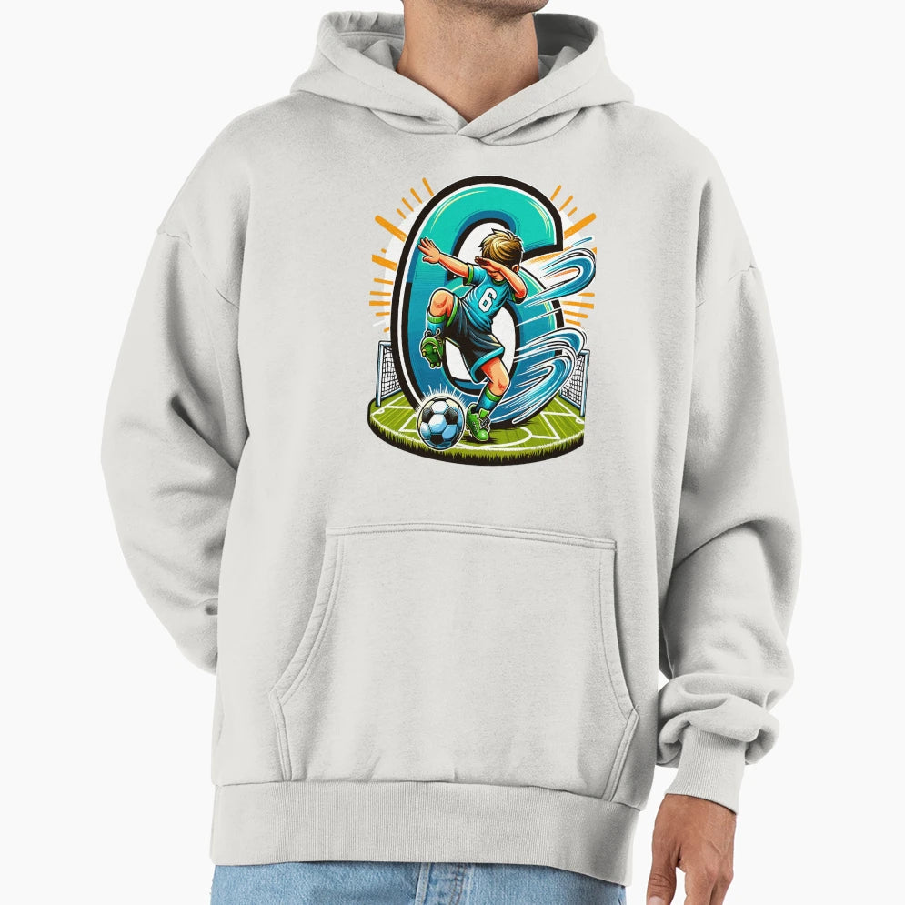 6 Year Old Soccer Birthday T-Shirt - Custom Art Print Men Women - T-Shirt, Sweatshirt, Hoodie