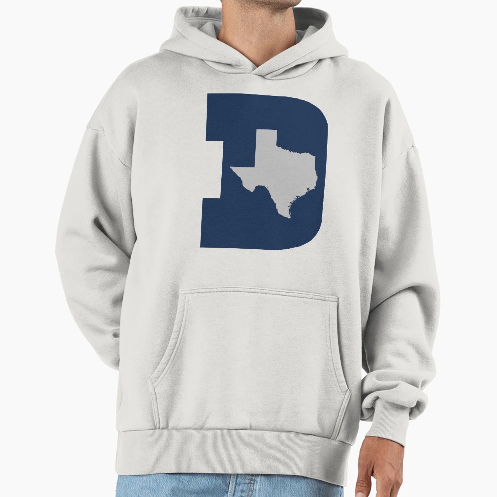 D Texas Blue Silver Hoodie - Custom Art Print for Adults - T-Shirt, Sweatshirt, Hoodie