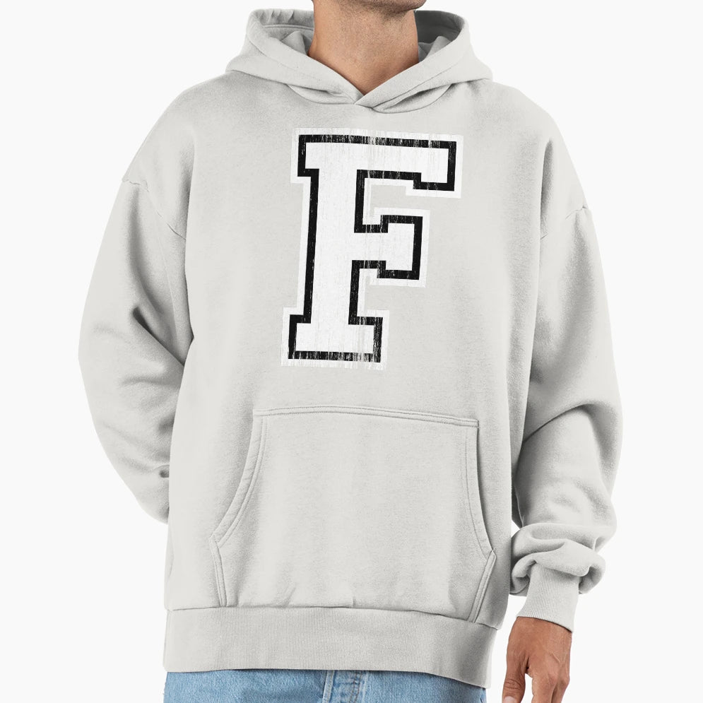 Big Varsity Letter F Hoodie - Novelty Apparel Unisex - T-Shirt, Sweatshirt, Hoodie