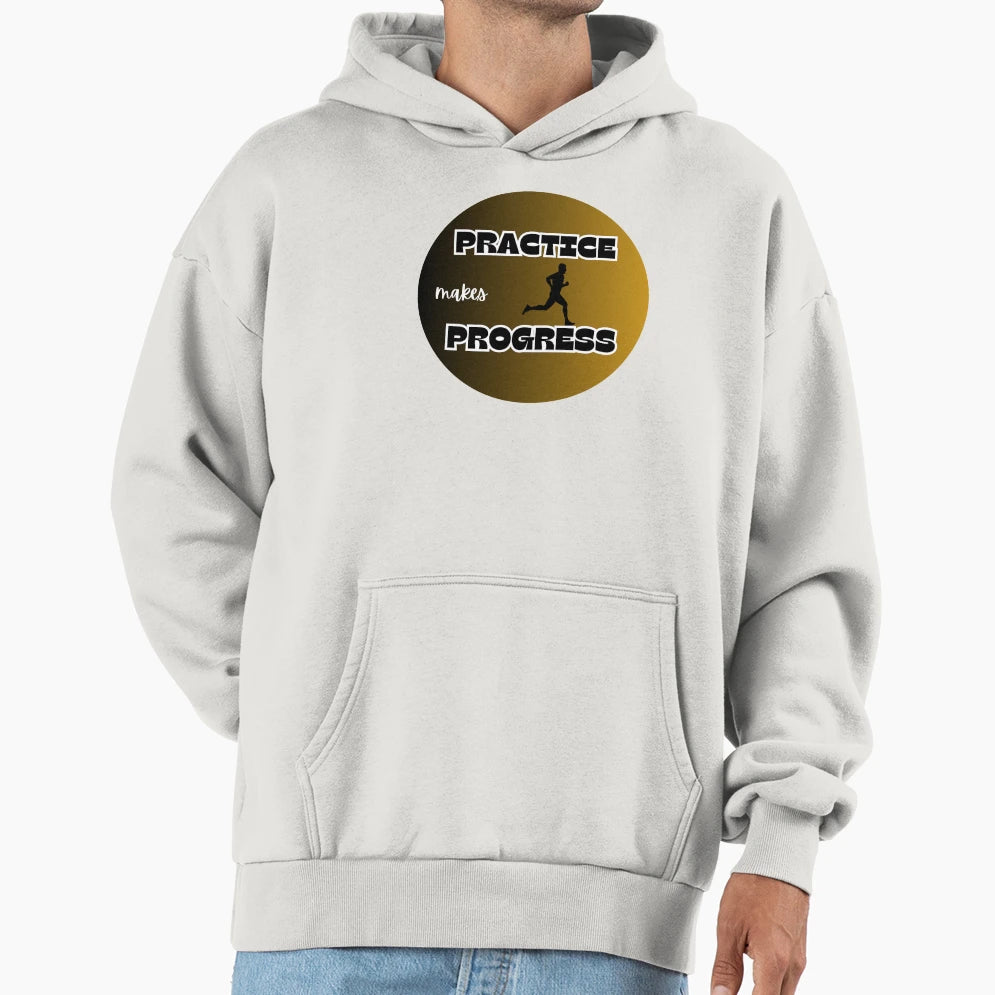 Practice Makes Progress Runner Hoodie - Streetwear Style for Adults - T-Shirt, Sweatshirt, Hoodie