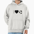 I Love Football Hoodie - Minimalist Print for Adults - T-Shirt, Sweatshirt, Hoodie