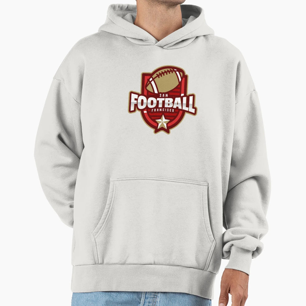 San Francisco Football Hoodie - Casual Everyday Wear Men Women - T-Shirt, Sweatshirt, Hoodie