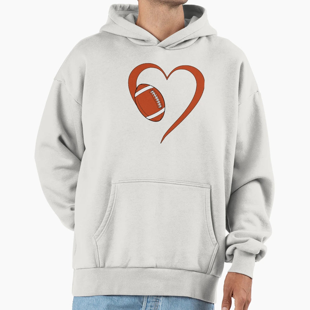 I Love American Football I Heart American Hoodie - Custom Art Print Unisex - T-Shirt, Sweatshirt, Hoodie