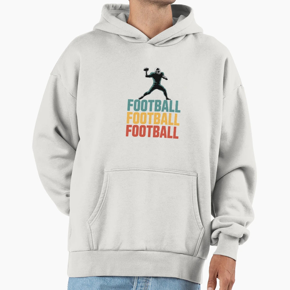 American Support Football Player Hoodie - Fun Novelty Design for Adults - T-Shirt, Sweatshirt, Hoodie