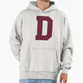 Alphabet Maroon D Sports Letter D Hoodie - Streetwear Style Unisex - T-Shirt, Sweatshirt, Hoodie