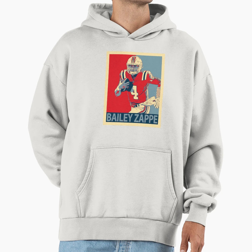 Bailey Zappe Hoodie - Aesthetic Graphic Unisex - T-Shirt, Sweatshirt, Hoodie