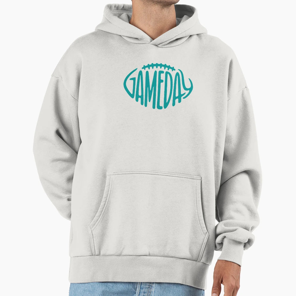 Gameday Teal Football Hoodie - Unique Graphic Men Women - T-Shirt, Sweatshirt, Hoodie