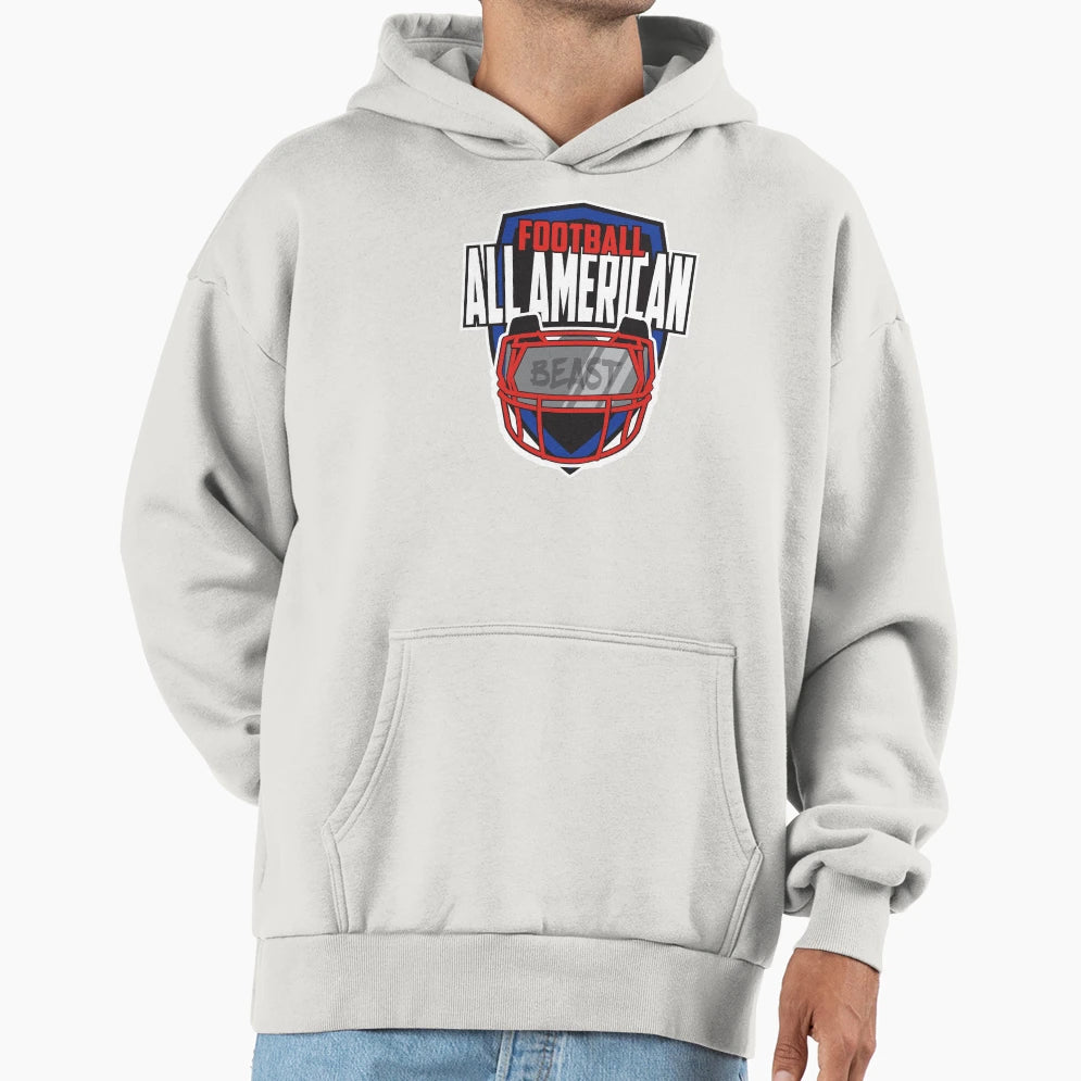 All American Football Hoodie - Fun Novelty Design Men Women - T-Shirt, Sweatshirt, Hoodie