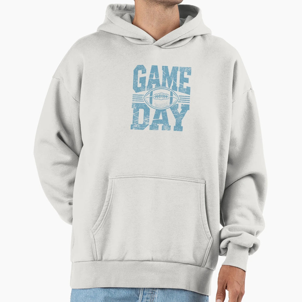 Game Day Football Grunge Hoodie - Minimalist Print Unisex - T-Shirt, Sweatshirt, Hoodie