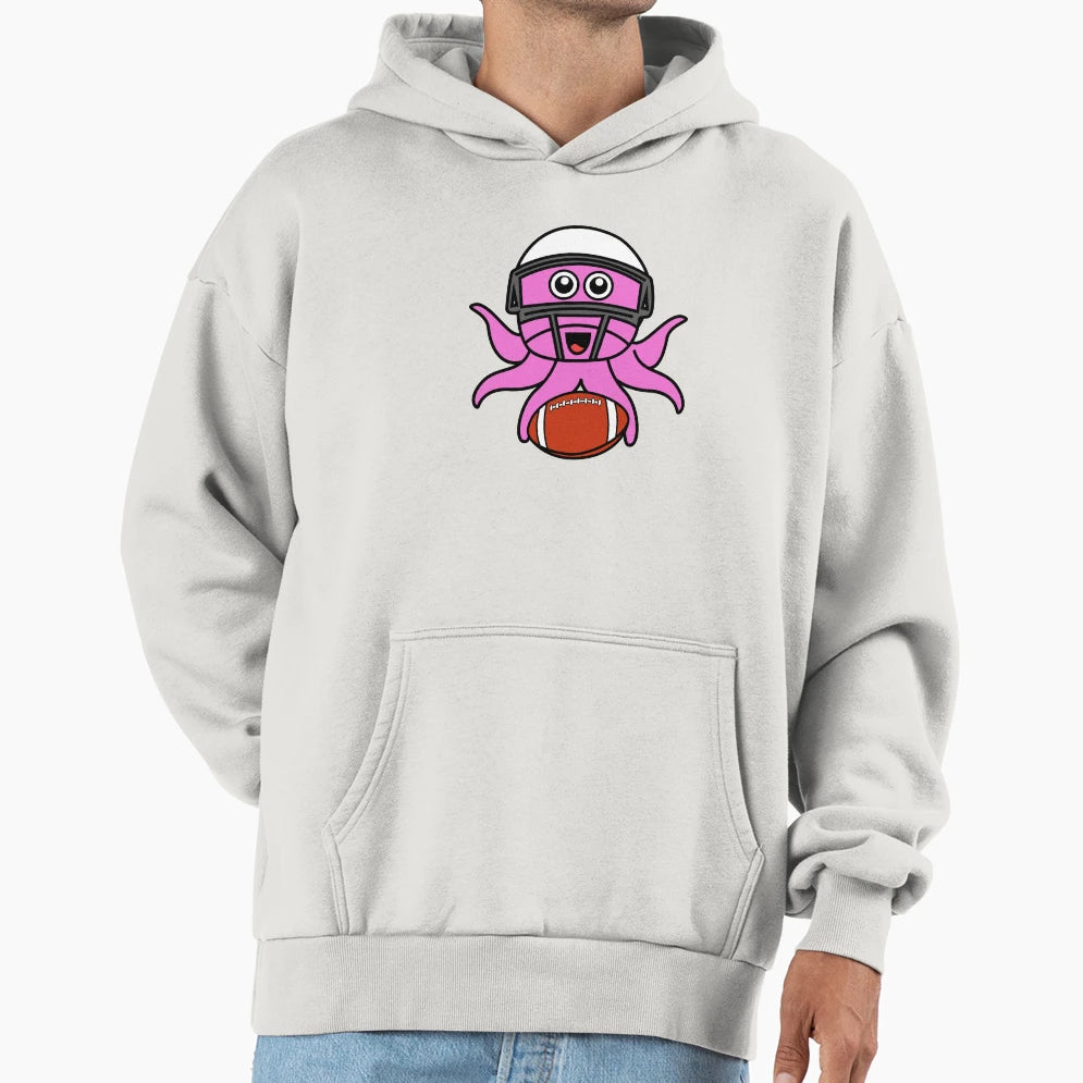 Octopia Art American Football Drawing Hoodie - Minimalist Print Men Women - T-Shirt, Sweatshirt, Hoodie