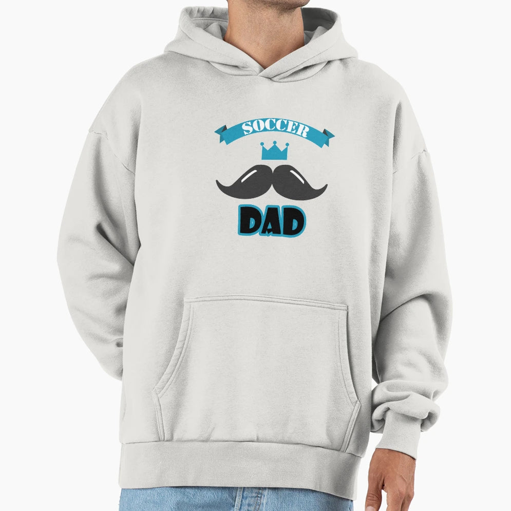 Soccer Dad Mustache Hoodie - Minimalist Print Men Women - T-Shirt, Sweatshirt, Hoodie