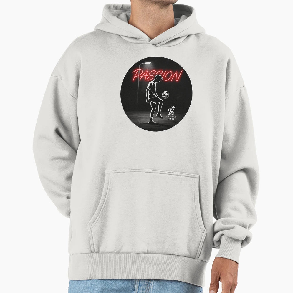 Passion Football Neon Street Art Urban Hoodie - Custom Art Print Men Women - T-Shirt, Sweatshirt, Hoodie