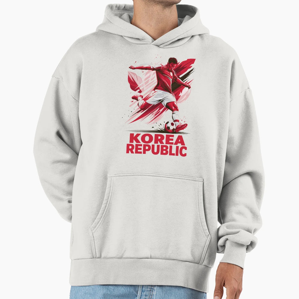 Korea Republic Soccer Hoodie - Streetwear Style Men Women - T-Shirt, Sweatshirt, Hoodie