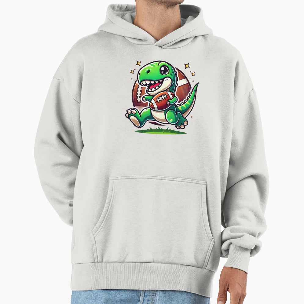 Anime Tyrannosaurus Rex Playing American Hoodie - Graphic Print for Adults - T-Shirt, Sweatshirt, Hoodie