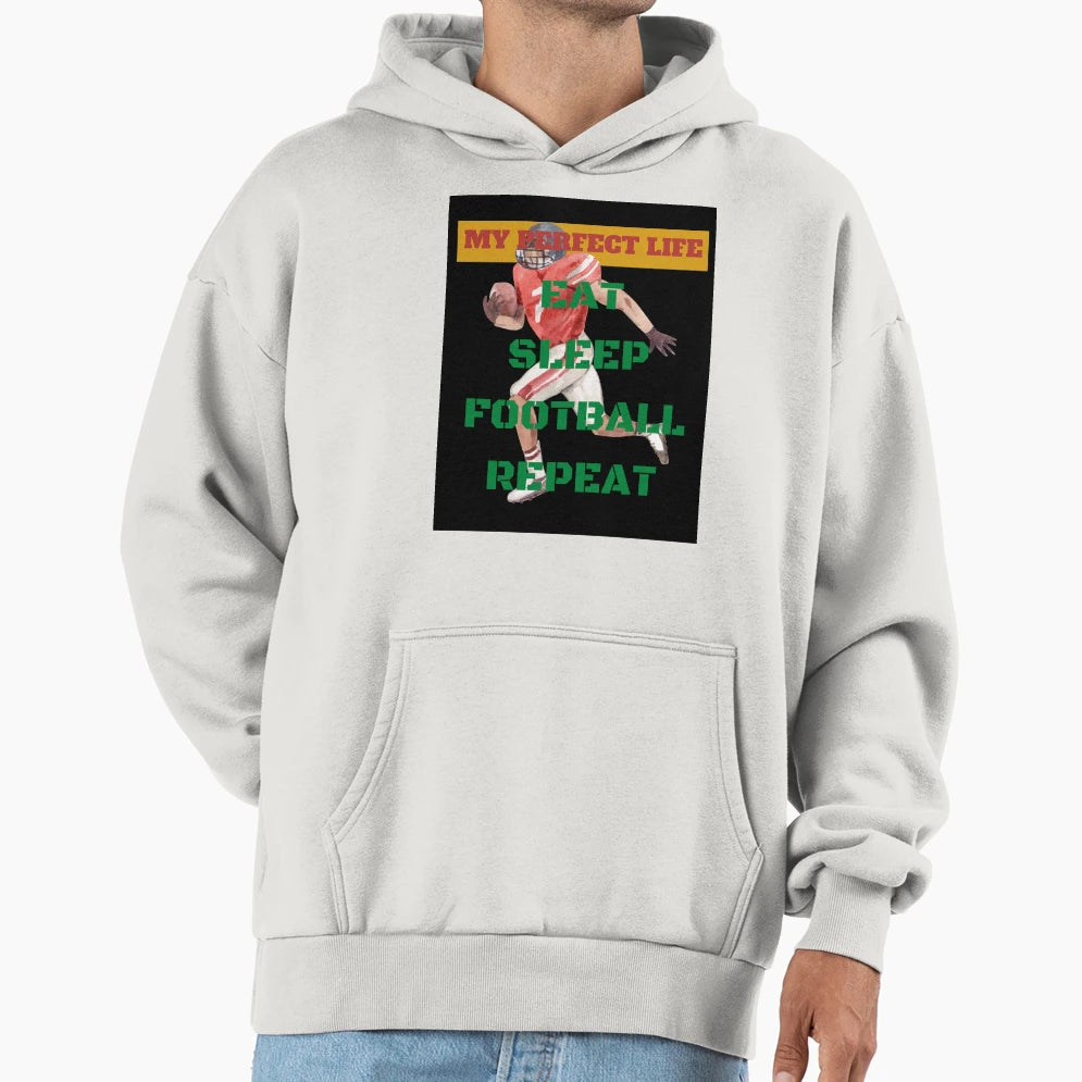 Football Fever Hoodie - Fun Novelty Design for Adults - T-Shirt, Sweatshirt, Hoodie