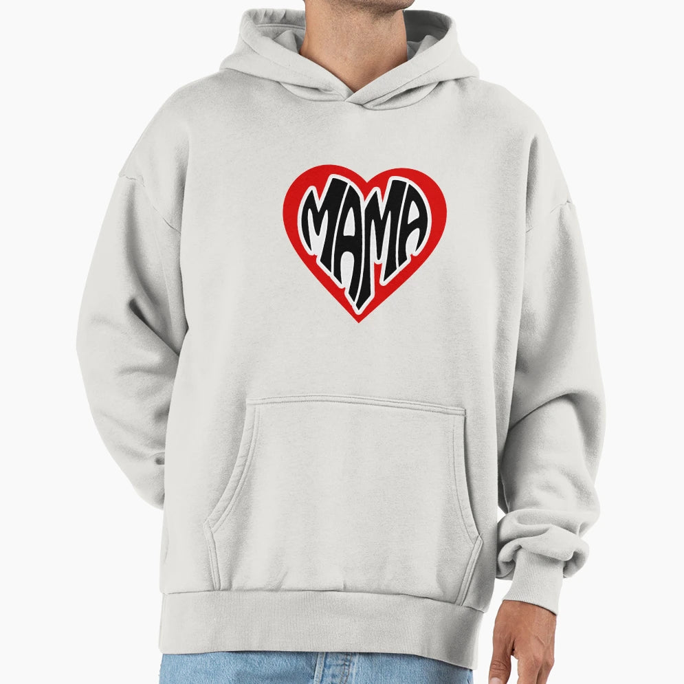 I Love Mama Hoodie - Custom Art Print for Adults - T-Shirt, Sweatshirt, Hoodie
