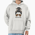 Football Grandma Life Messy Bun Hoodie - Unique Graphic for Adults - T-Shirt, Sweatshirt, Hoodie