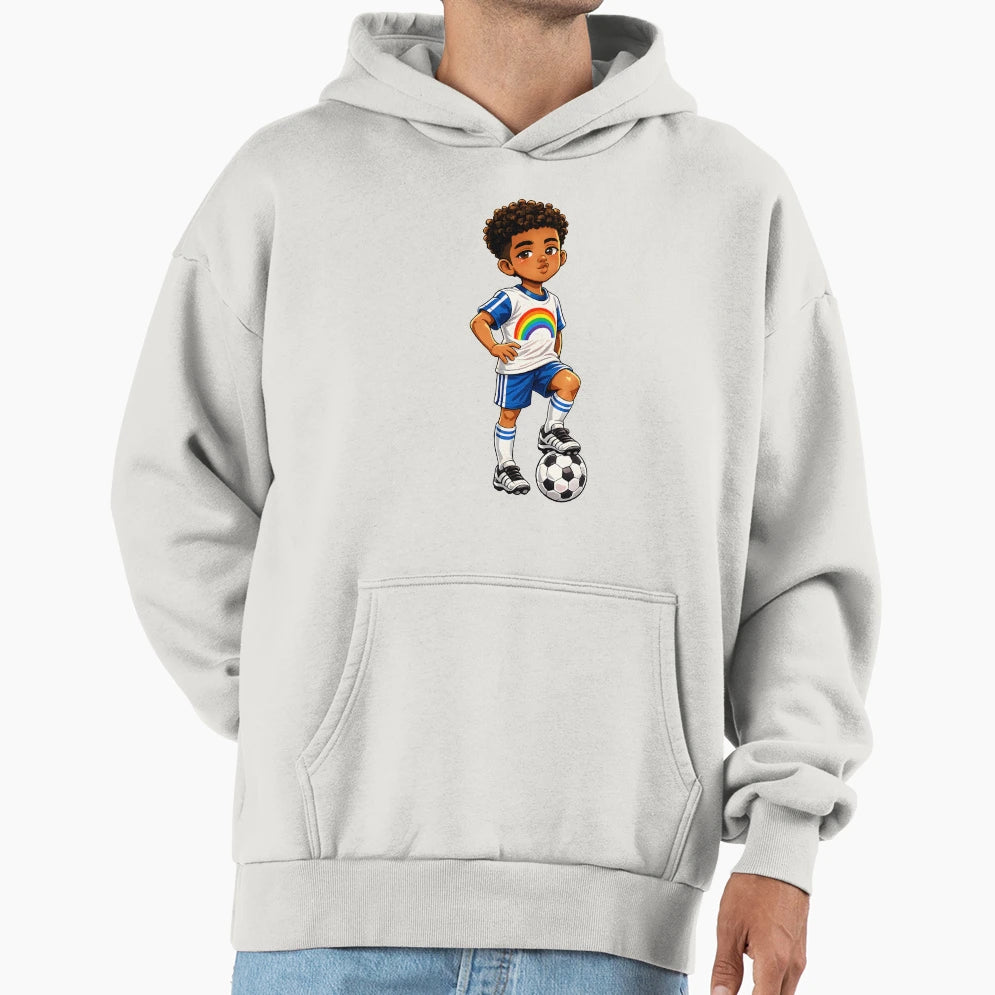 Gay Football Pride Rainbow Soccer T-Shirt - Minimalist Print Men Women - T-Shirt, Sweatshirt, Hoodie