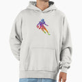 American Football Player Watercolor Hoodie - Custom Art Print Unisex - T-Shirt, Sweatshirt, Hoodie