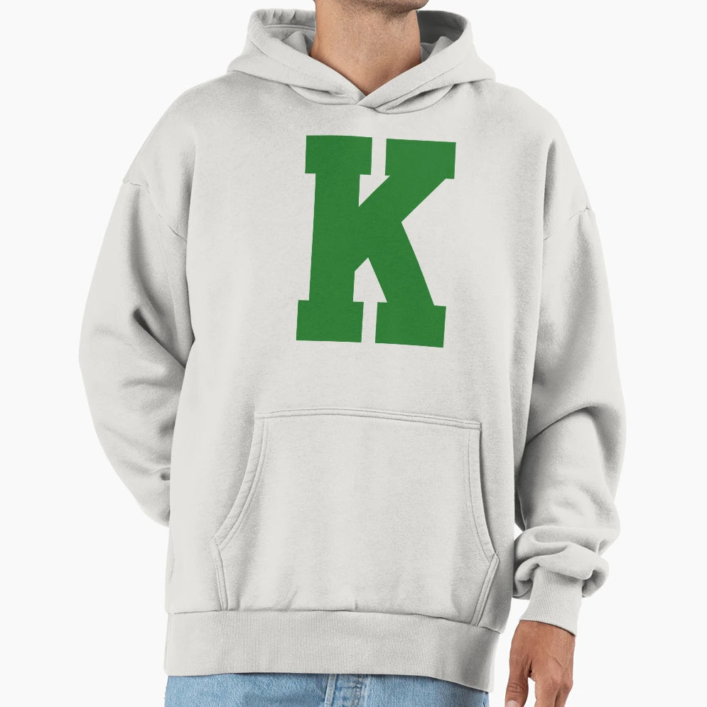 Alphabet Green K Sports Letter K Hoodie - Custom Art Print for Adults - T-Shirt, Sweatshirt, Hoodie