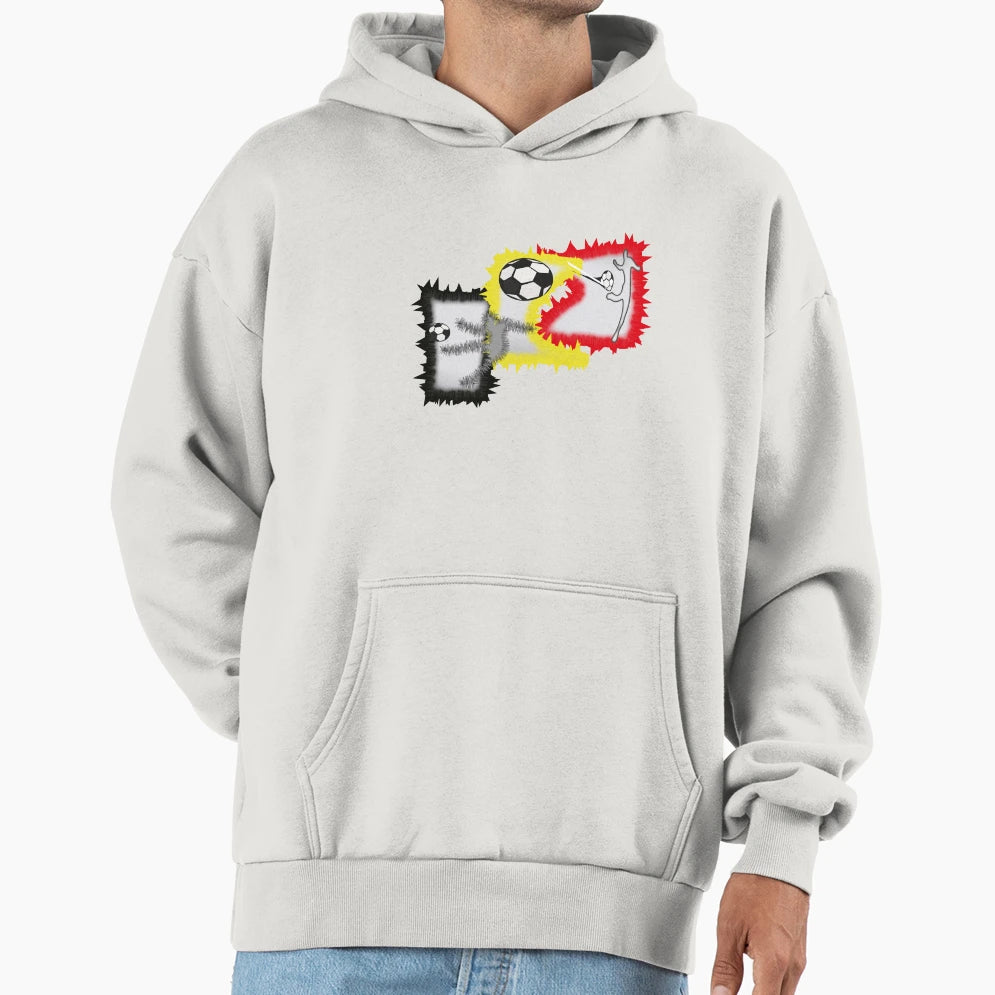 Football Player Football Footballer Striker Hoodie - Unique Graphic Unisex - T-Shirt, Sweatshirt, Hoodie