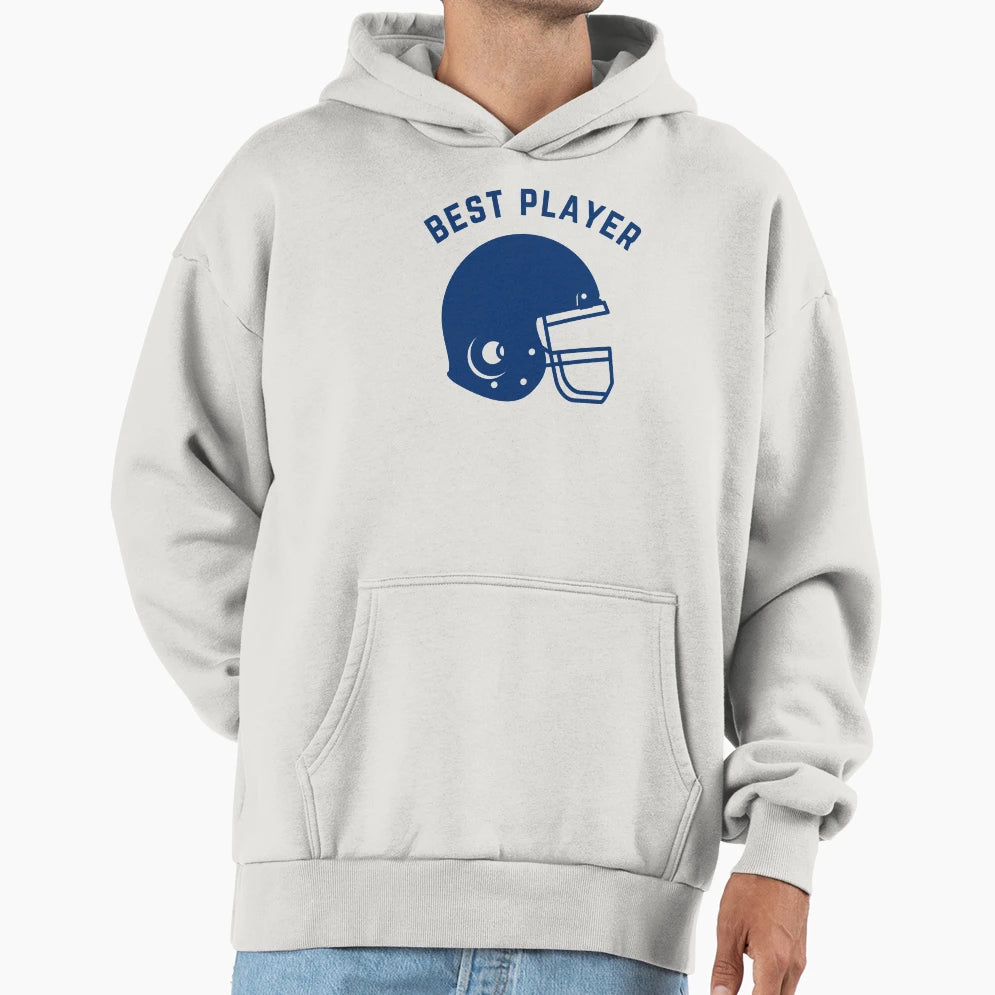 Best Player Football Helmet Hoodie - Aesthetic Graphic Men Women - T-Shirt, Sweatshirt, Hoodie